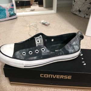 Black Tie Die Converse shoes Size 7.5